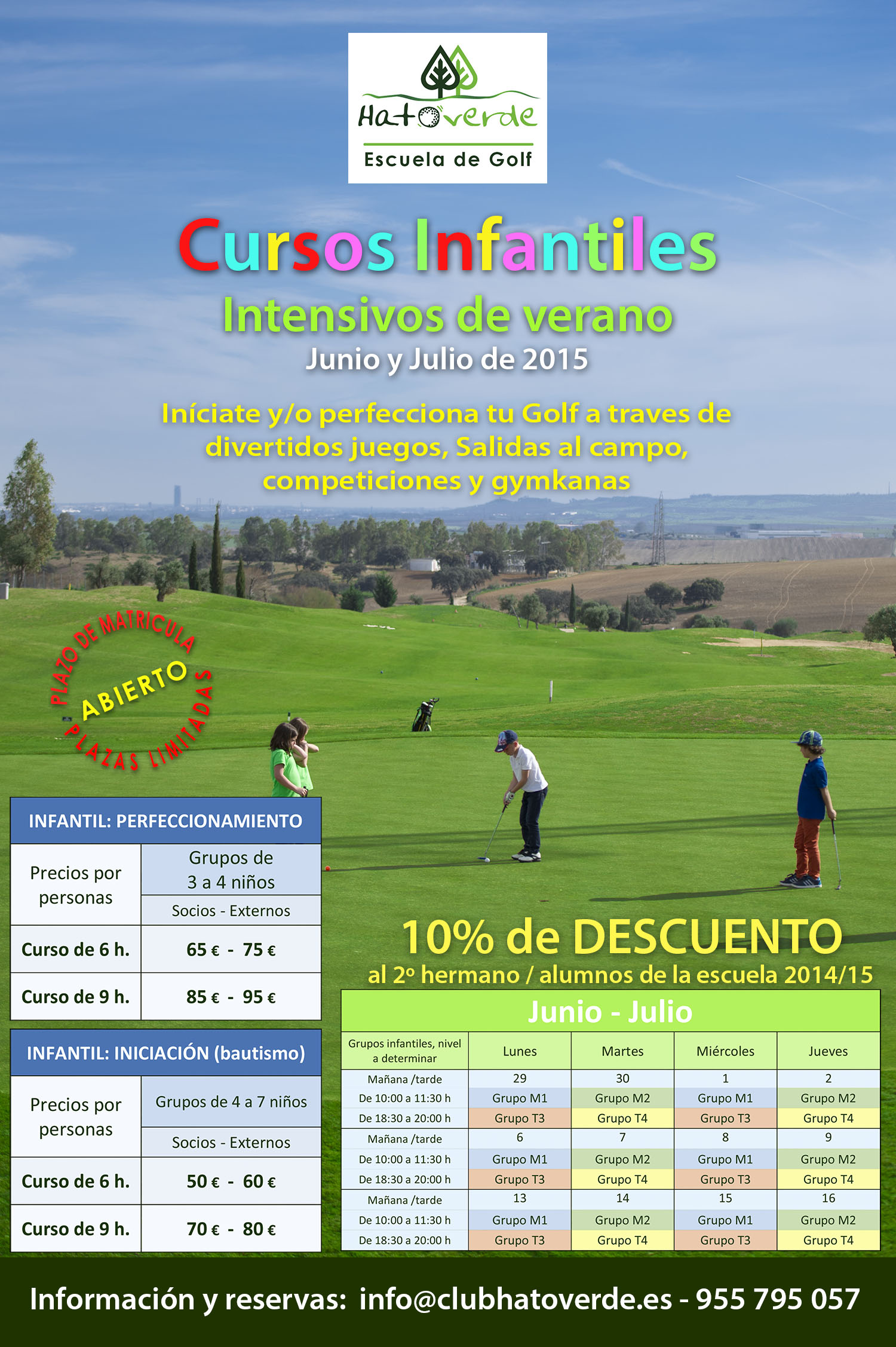 Cursos Infantiles Intensivos de verano 2015